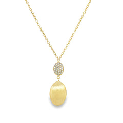 Jai's 18K Yellow Gold Diamond & Satin Petal Necklace