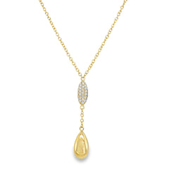 Jai's 18K Yellow Gold Diamond Teardrop Necklace
