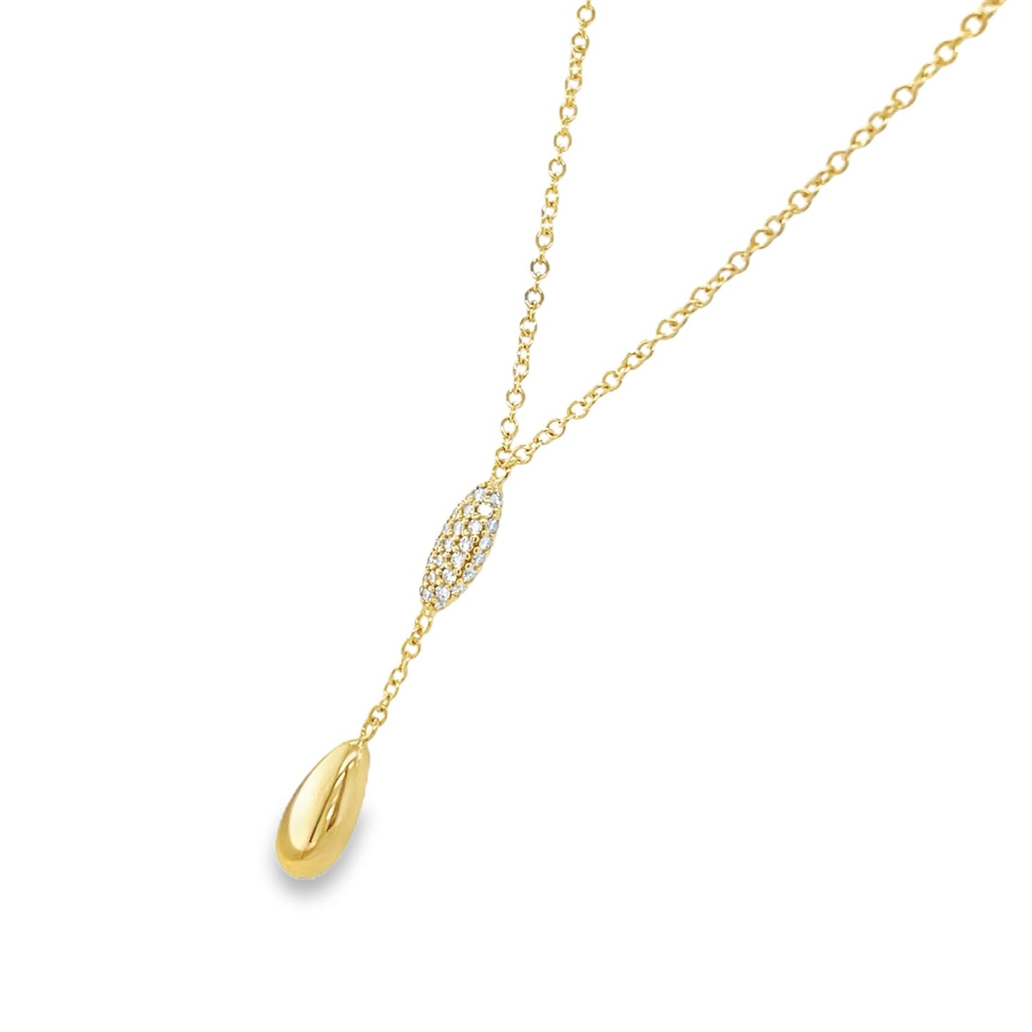 Jai's 18K Yellow Gold Diamond Teardrop Necklace