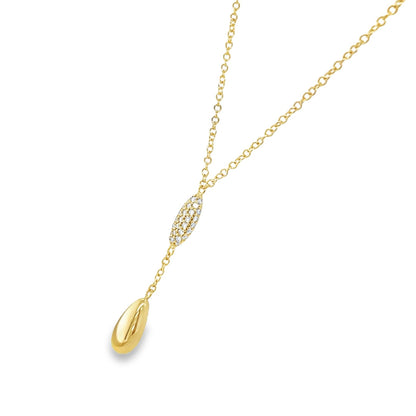 Jai's 18K Yellow Gold Diamond Teardrop Necklace