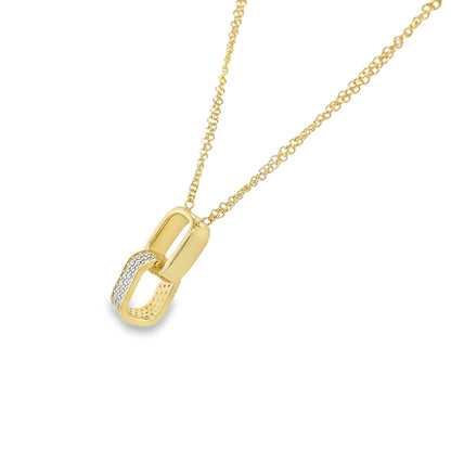 Jai's 18K Yellow Gold Diamond Paperclip Link Necklace