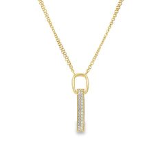 Jai's 18K Yellow Gold Diamond Paperclip Link Necklace