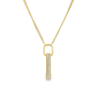 Jai's 18K Yellow Gold Diamond Paperclip Link Necklace