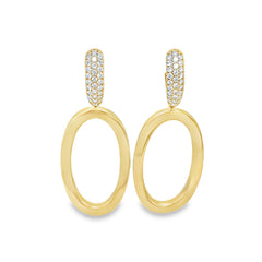 Jai's 18K Yellow Gold Diamond Drop Earrings