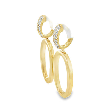 Jai's 18K Yellow Gold Diamond Drop Earrings