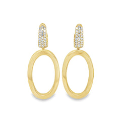 Jai's 18K Yellow Gold Diamond Drop Earrings