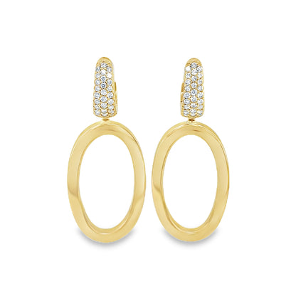Jai's 18K Yellow Gold Diamond Drop Earrings