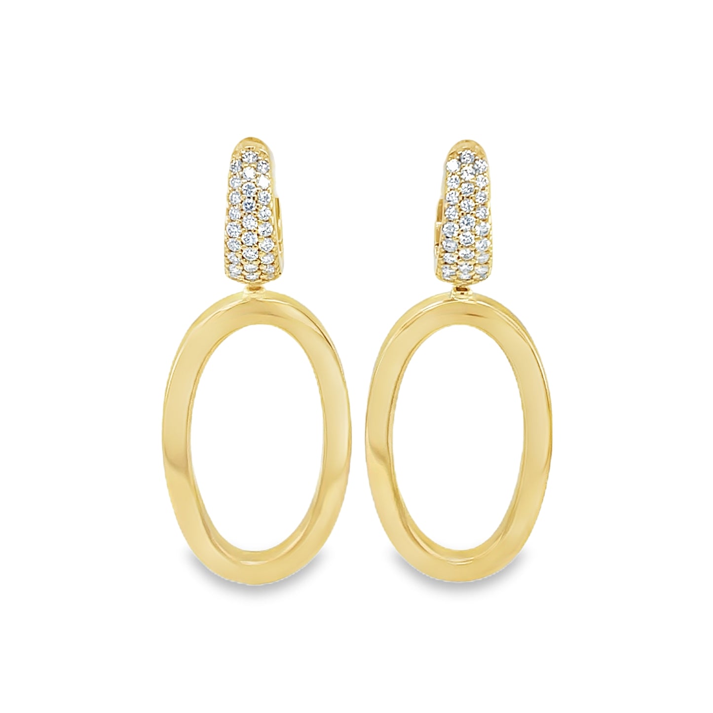 Jai's 18K Yellow Gold Diamond Drop Earrings