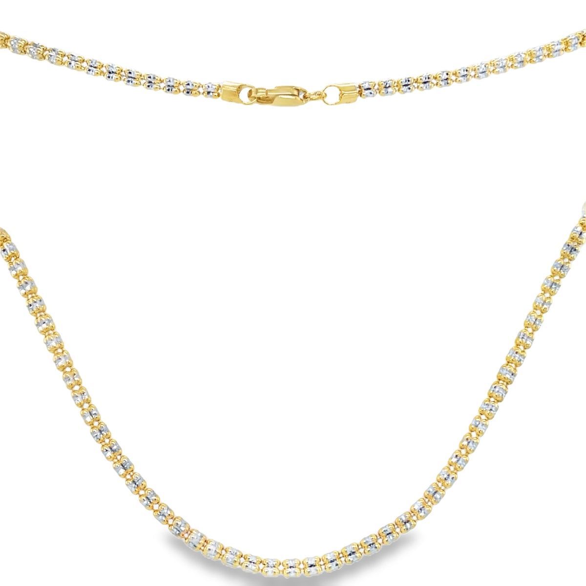 Jai's 14K Two-tone Cube Chain