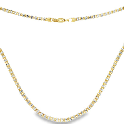 Jai's 14K Two-tone Cube Chain