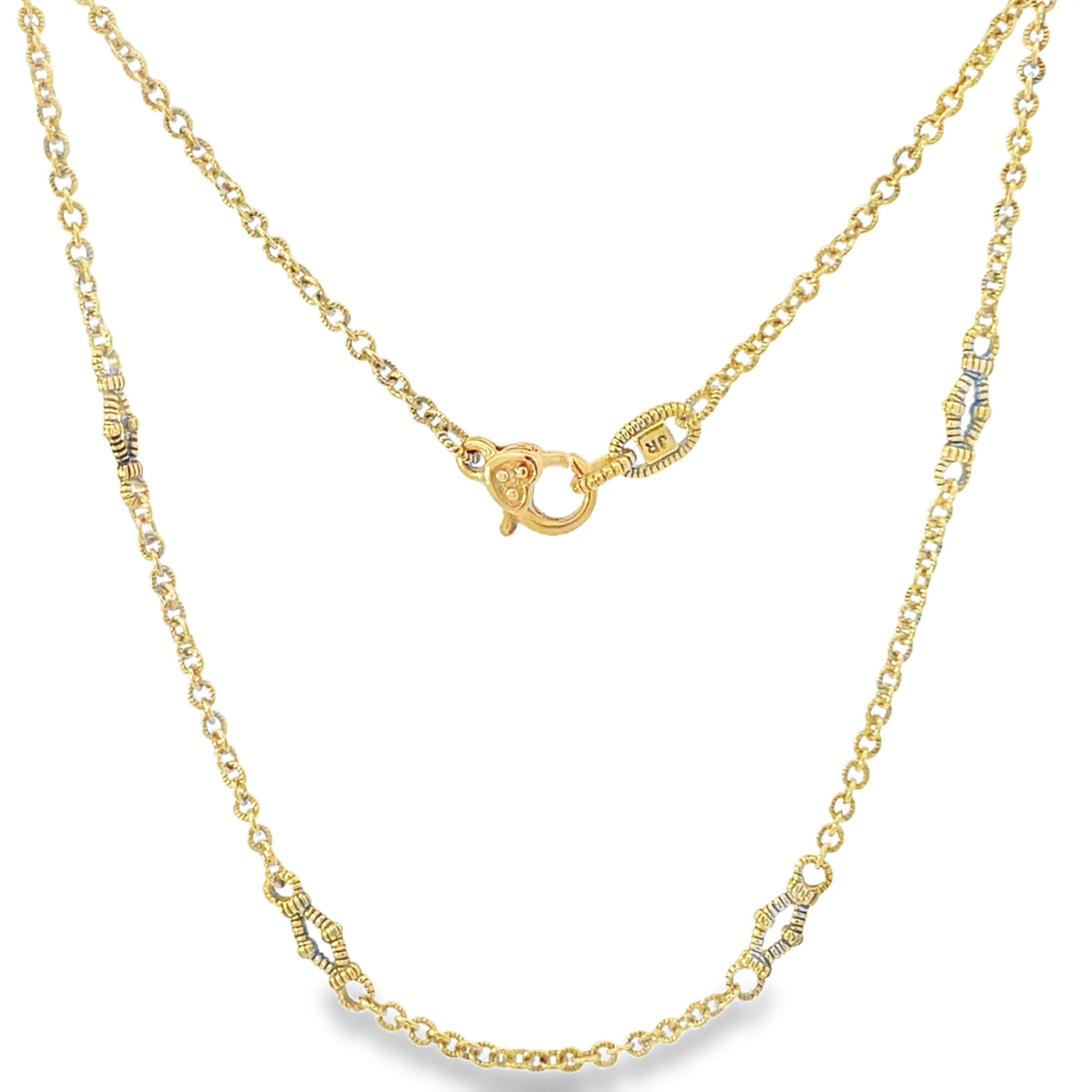 Judith Ripka's 14K Yellow Gold Engraved Cable Chain - 17"