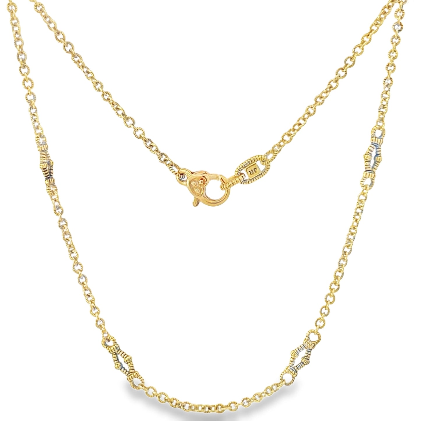 Judith Ripka's 14K Yellow Gold Engraved Cable Chain - 17"