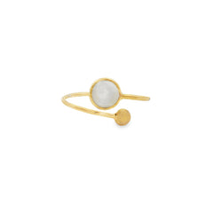 Jai's 18K Yellow Gold Moonstone & Satin Ring