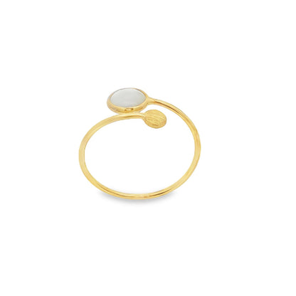 Jai's 18K Yellow Gold Moonstone & Satin Ring