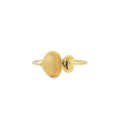 Jai's 18K Yellow Gold Satin Heart Ring
