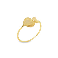 Jai's 18K Yellow Gold Satin Heart Ring