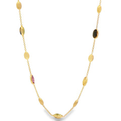 Jai's 18K Yellow Gold Tourmaline & Satin Bead Necklace