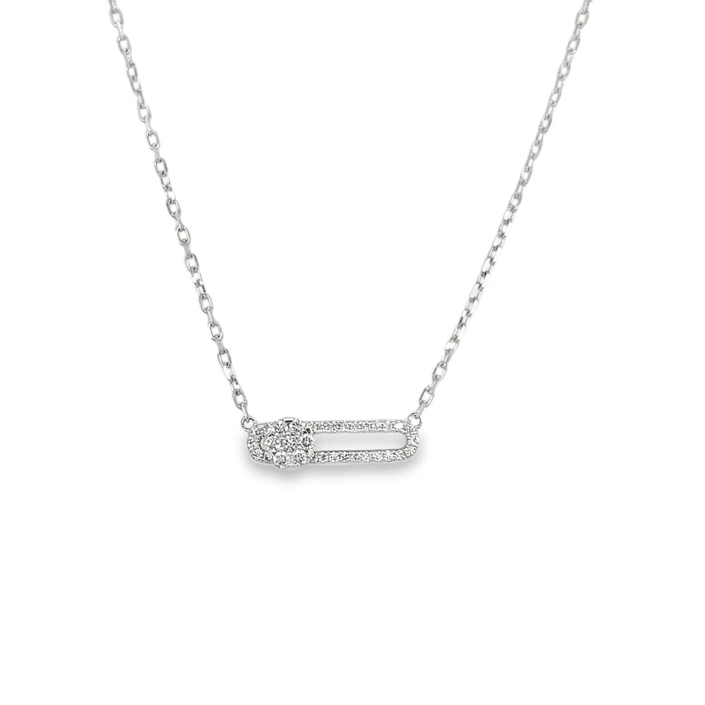 Hulchi Belluni's 18K White Gold Diamond Tresore Necklace