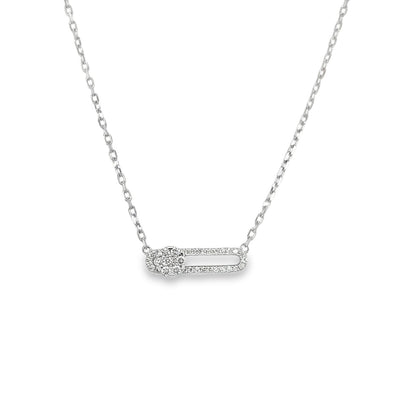 Hulchi Belluni's 18K White Gold Diamond Tresore Necklace