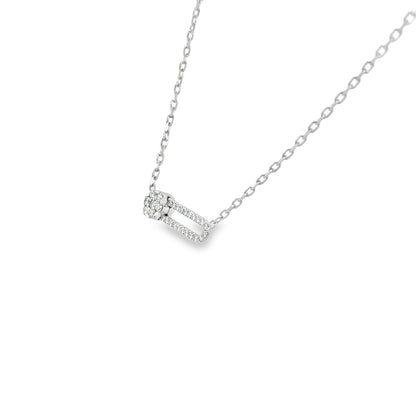 Hulchi Belluni's 18K White Gold Diamond Tresore Necklace