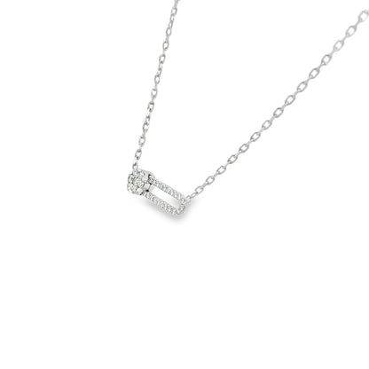 Hulchi Belluni's 18K White Gold Diamond Tresore Necklace