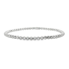 Hulchi Belluni's 18K White Gold Diamond Tresore Stretch Bracelet
