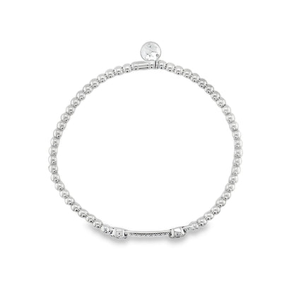 Hulchi Belluni's 18K White Gold Diamond Tresore Stretch Bracelet