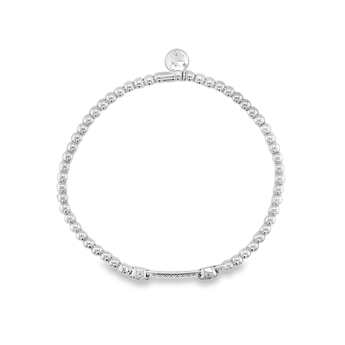 Hulchi Belluni's 18K White Gold Diamond Tresore Stretch Bracelet