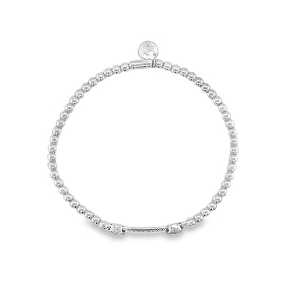 Hulchi Belluni's 18K White Gold Diamond Tresore Stretch Bracelet