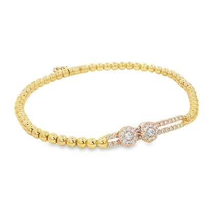 Hulchi Belluni's 18K Yellow Gold Diamond Tresore Bracelet