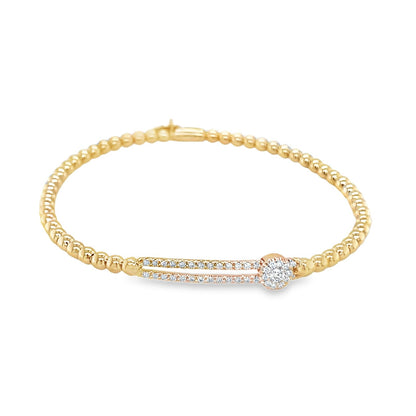 Hulchi Belluni's 18K Rose Gold Diamond Tresore Stretch Bracelet