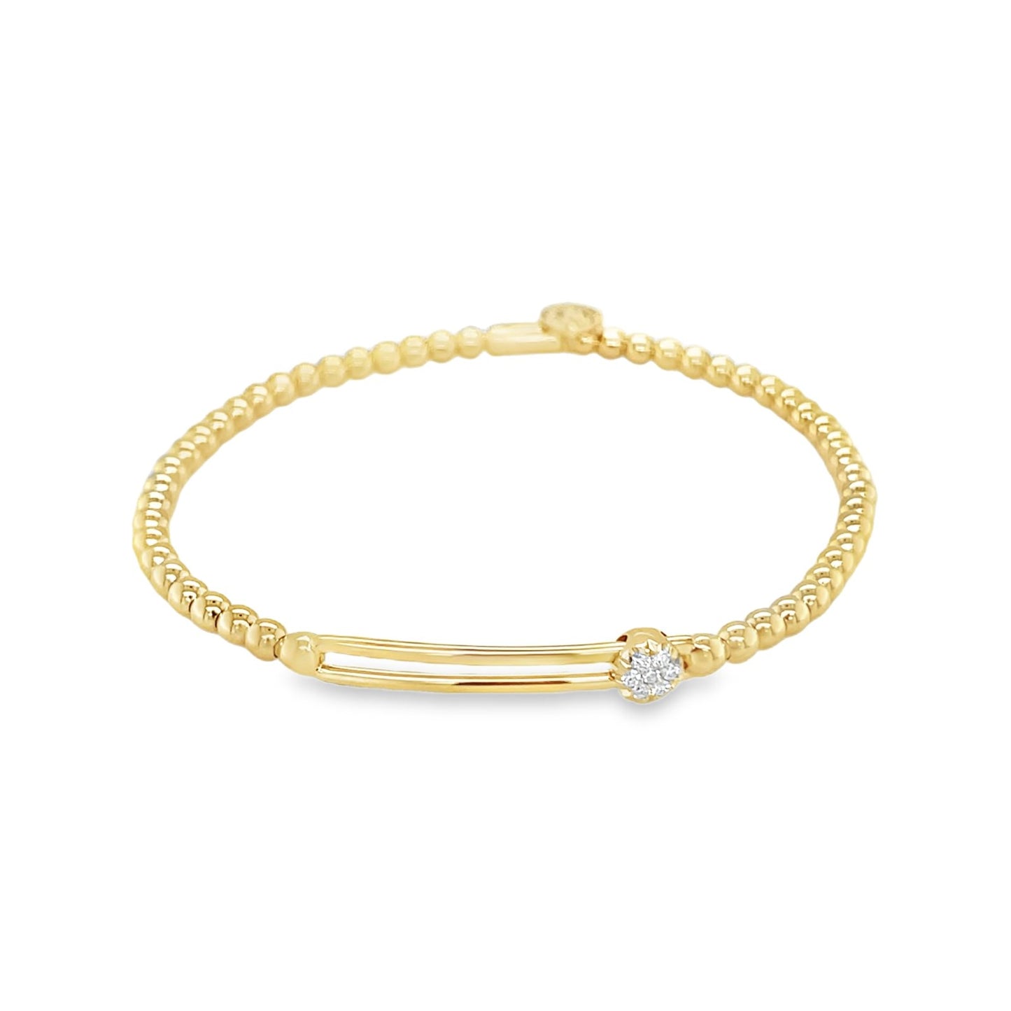 Hulchi Belluni's 18K Yellow Gold Diamond Tresore Stretch Bracelet