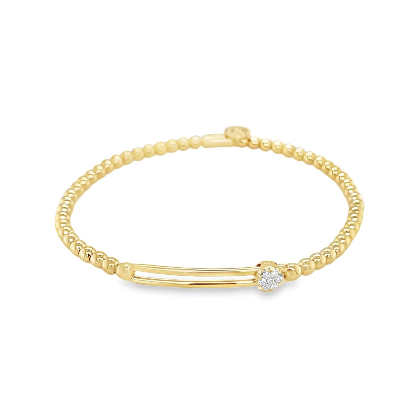 Hulchi Belluni's 18K Yellow Gold Diamond Tresore Stretch Bracelet