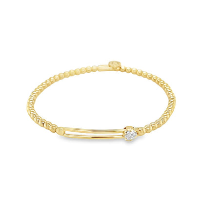 Hulchi Belluni's 18K Yellow Gold Diamond Tresore Stretch Bracelet