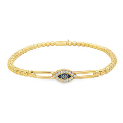 Hulchi Belluni's 18K Yellow Gold Sapphire & Diamond Tresore Bracelet
