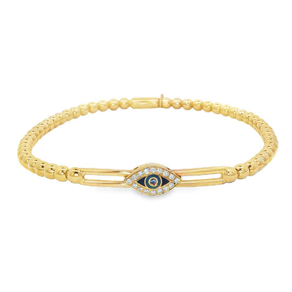 Hulchi Belluni's 18K Yellow Gold Sapphire & Diamond Tresore Bracelet