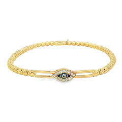 Hulchi Belluni's 18K Yellow Gold Diamond & Sapphire Tresore Bracelet
