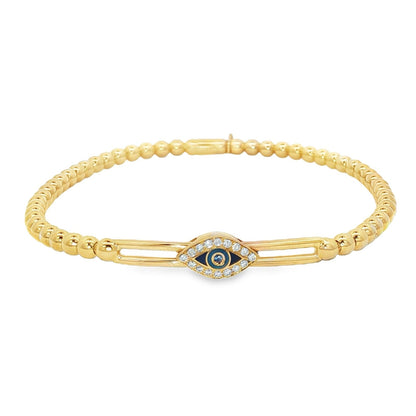 Hulchi Belluni's 18K Yellow Gold Diamond & Sapphire Tresore Bracelet