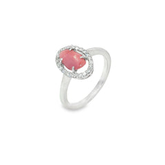 Jai's 14K White Gold Oval Conch Pearl & Diamond Ring
