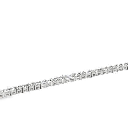Hans Krieger's 18K White Gold Diamond Tennis Bracelet
