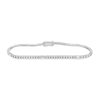 Hans Krieger's 18K White Gold Diamond Tennis Bracelet