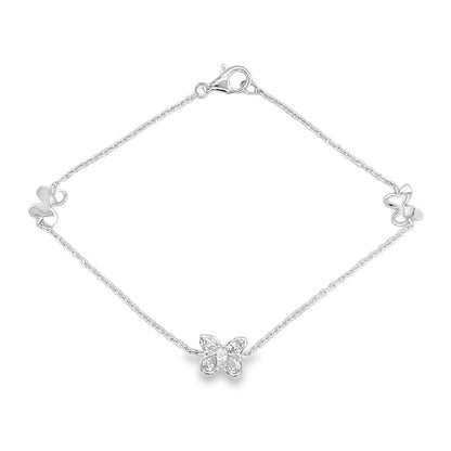 Hans Krieger's 18K White Gold Diamond Butterfly Bracelet