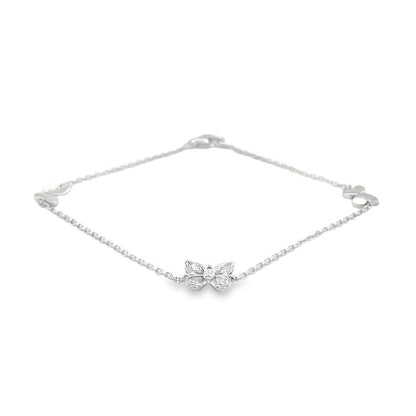 Hans Krieger's 18K White Gold Diamond Butterfly Bracelet