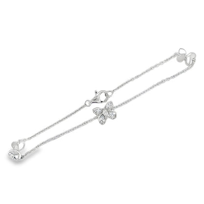 Hans Krieger's 18K White Gold Diamond Butterfly Bracelet
