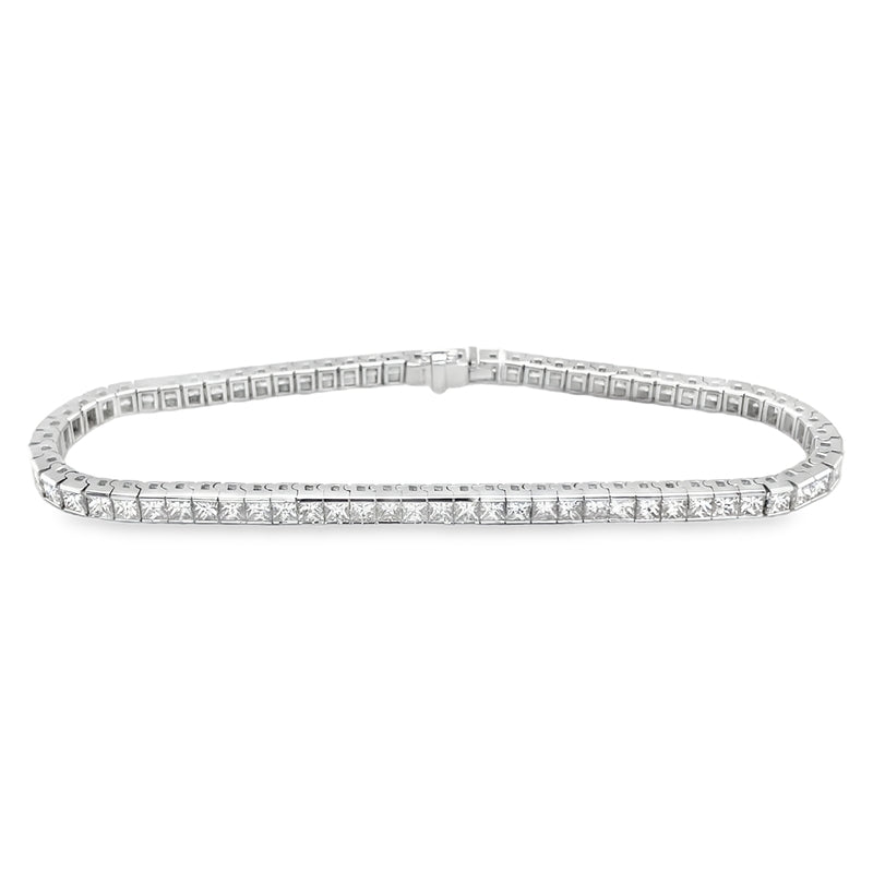 Hans Krieger's 18K White Gold 6-carat Princess-cut Diamond Tennis Bracelet