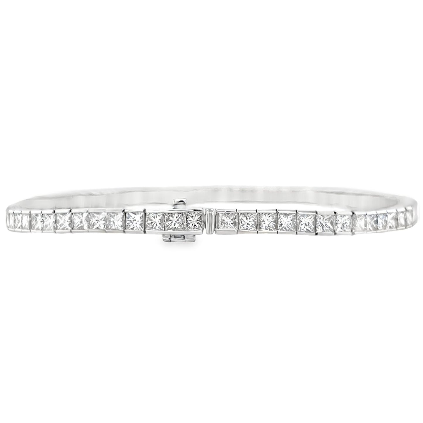Hans Krieger's 18K White Gold 6-carat Princess-cut Diamond Tennis Bracelet