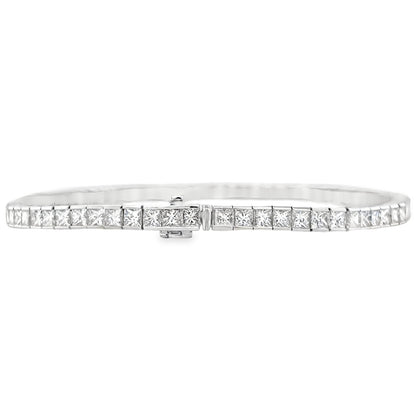 Hans Krieger's 18K White Gold 6-carat Princess-cut Diamond Tennis Bracelet
