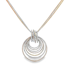 Jai's 18K Tri-tone Multi-strand Diamond Necklace