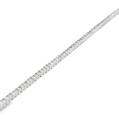 Jai's 14K White Gold 3-carat Diamond Tennis Bracelet - 7"