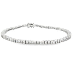 Jai's 14K White Gold 3-carat Diamond Tennis Bracelet - 7"